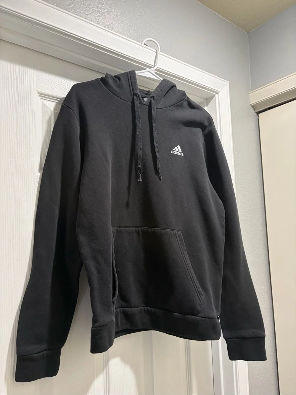 adidas Golf Black Pullover Hoodie with Logo Tag